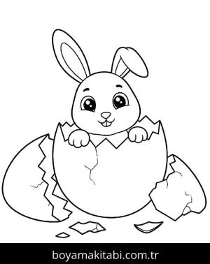 Paskalya Tavşanı boyama sayfası – ücretsiz yazdır, boyama etkinliği