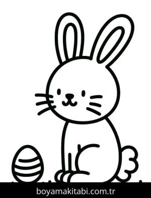 Paskalya Tavşanı boyama sayfası – keyifli zaman, renkli çizimler