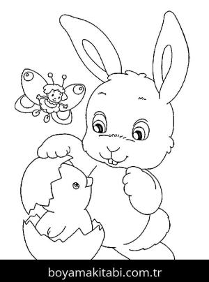 Paskalya Tavşanı boyama sayfası – ücretsiz yazdır, boyama etkinliği