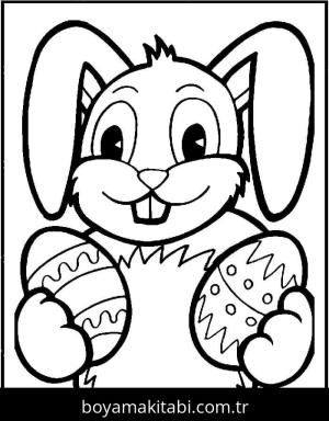 Paskalya Tavşanı boyama sayfası – eğitici aktivite, yaratıcılık