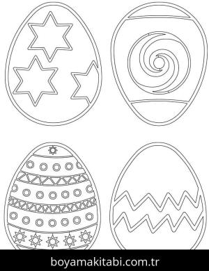 Paskalya Yumurtası boyama sayfası – okul öncesi, evde etkinlik