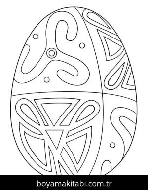 Paskalya Yumurtası boyama sayfası – çocuklar için, çizgi film temalı
