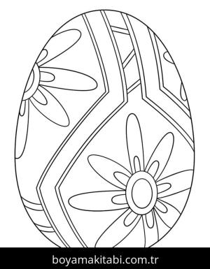 Paskalya Yumurtası boyama sayfası – yaratıcılık, eğlenceli etkinlik