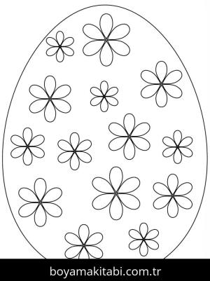 Paskalya Yumurtası boyama sayfası – el becerilerini geliştirir, boyama çalışması