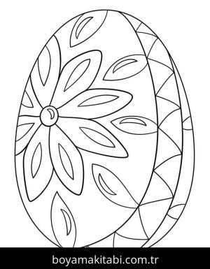 Paskalya Yumurtası boyama sayfası – kolay boyama, eğitici aktivite