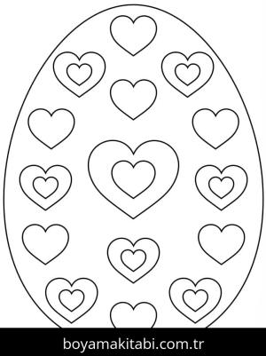 Paskalya Yumurtası boyama sayfası – çizgi film temalı, basit çizim
