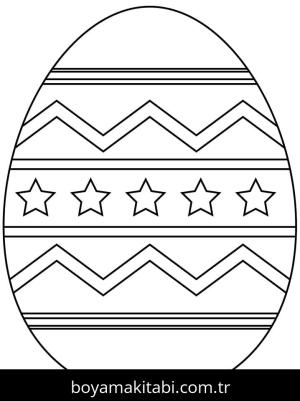 Paskalya Yumurtası boyama sayfası – sanatsal çalışma, çocuklar için