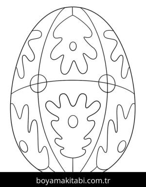 Paskalya Yumurtası boyama sayfası – renkli çizimler, okul öncesi