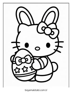 Paskalya boyama sayfası – kolay boyama, eğitici aktivite