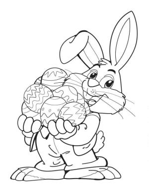 Paskalya boyama sayfası,  coloring page, Mutlu Paskalya Tavşanı, 