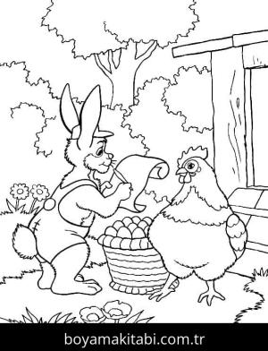 Paskalya boyama sayfası – okul öncesi, evde etkinlik