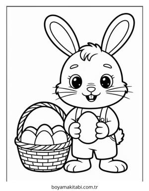 Paskalya boyama sayfası – boyama çalışması, yaratıcılığı geliştirir