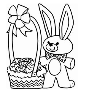 Paskalya boyama sayfası,  coloring page, Çok güzel Paskalya Tavşanı, 