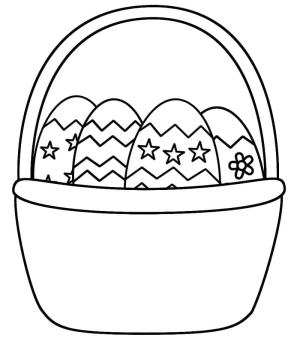 Paskalya boyama sayfası,  coloring page, Paskalya Sepeti Yazdırılabilir, 