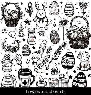 Paskalya boyama sayfası,  coloring page, , 