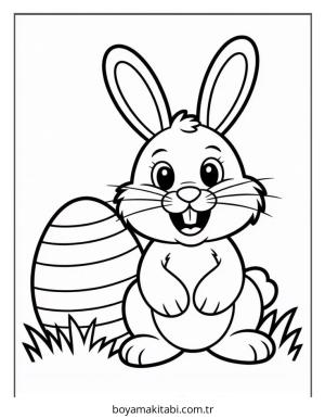 Paskalya boyama sayfası – çocuk aktivitesi, PDF indir
