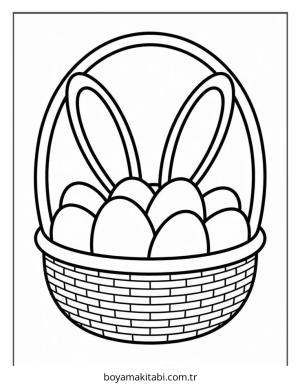 Paskalya boyama sayfası – PDF indir, sevimli karakter