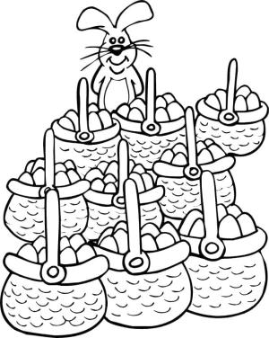 Paskalya boyama sayfası,  coloring page, Ücretsiz Paskalya Sepetleri, 