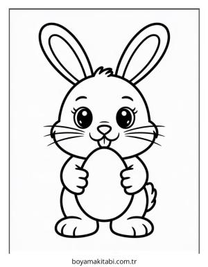 Paskalya boyama sayfası – el becerilerini geliştirir, boyama çalışması