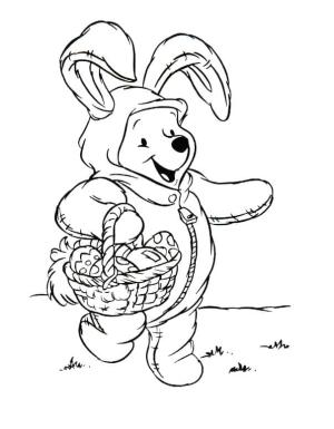 Paskalya boyama sayfası,  coloring page, Paskalya’da Winnie the Pooh, 