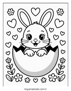 Paskalya boyama sayfası – boyama etkinliği, çocuk aktivitesi