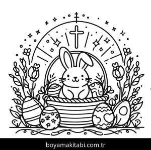 Paskalya boyama sayfası – yaratıcılık, eğlenceli etkinlik