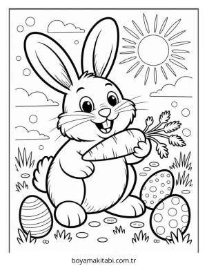 Paskalya boyama sayfası – eğlenceli etkinlik, el becerilerini geliştirir