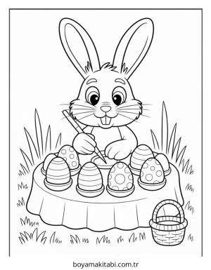 Paskalya boyama sayfası – evde etkinlik, ücretsiz yazdır