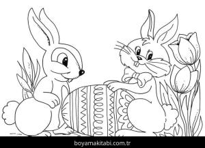 Paskalya boyama sayfası – kolay boyama, eğitici aktivite