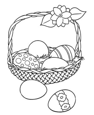 Paskalya boyama sayfası,  coloring page, Ücretsiz Paskalya Sepeti, 