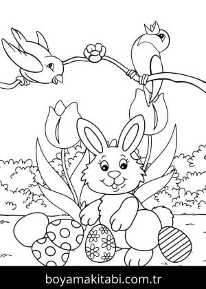 Paskalya boyama sayfası – keyifli zaman, renkli çizimler