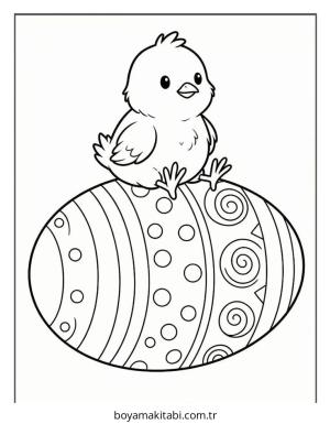 Paskalya boyama sayfası – PDF indir, sevimli karakter