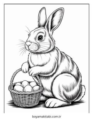 Paskalya boyama sayfası – okul öncesi, evde etkinlik