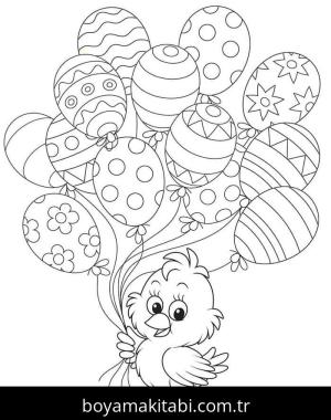 Paskalya boyama sayfası – sanatsal çalışma, çocuklar için