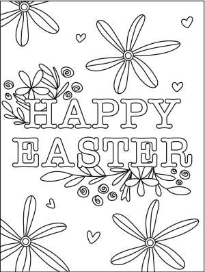 Paskalya boyama sayfası,  coloring page, Happy Easter, 