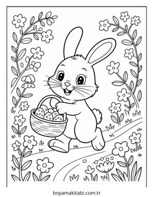 Paskalya boyama sayfası – keyifli zaman, renkli çizimler