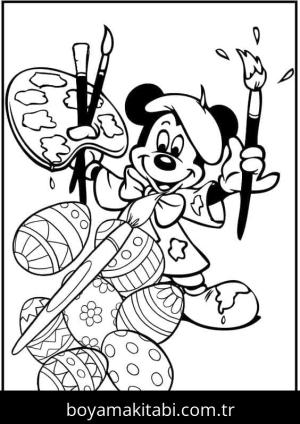 Paskalya boyama sayfası – PDF indir, sevimli karakter