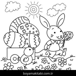 Paskalya boyama sayfası – boyama çalışması, yaratıcılığı geliştirir