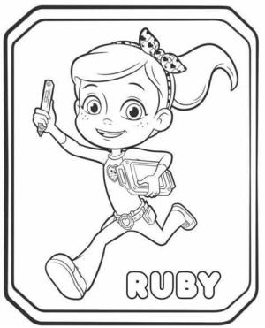 Paslı Perçinler boyama sayfası,  coloring page, Ruby Koşu, 