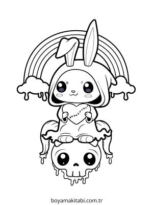 Pastel boyama sayfası – renkli çizimler, okul öncesi