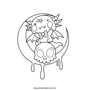 Pastel boyama sayfası – çocuklar için, çizgi film temalı