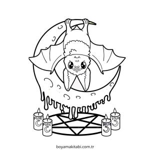 Pastel boyama sayfası – PDF indir, sevimli karakter