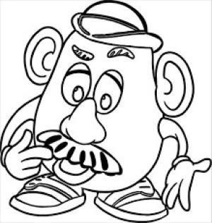 Patates boyama sayfası,  coloring page, Bay Patates Kafa, 