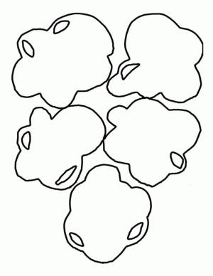 Patlamış Mısır boyama sayfası,  coloring page, Kolay Patlamış Mısır, 