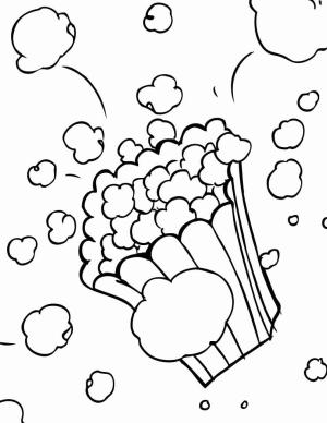 Patlamış Mısır boyama sayfası,  coloring page, Patlamış Mısır Torbası, 