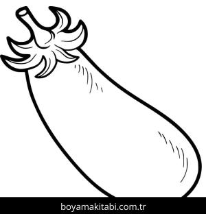 Patlıcan boyama sayfası – sanatsal çalışma, çocuklar için