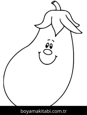 Patlıcan boyama sayfası – boyama çalışması, yaratıcılığı geliştirir