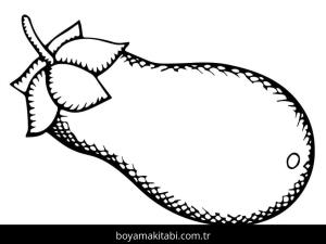Patlıcan boyama sayfası – kolay boyama, eğitici aktivite