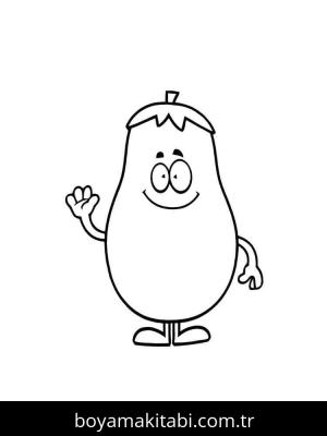 Patlıcan boyama sayfası – yaratıcılığı geliştirir, keyifli zaman