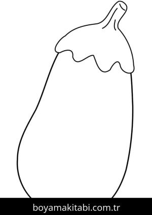 Patlıcan boyama sayfası – keyifli zaman, renkli çizimler